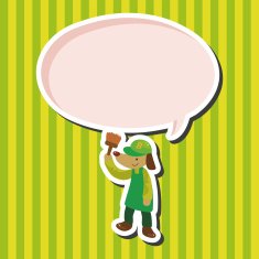 animal dog worker cartoon theme elements N11