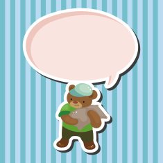 animal bear worker cartoon theme elements N16