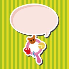 Baby rattle theme elements N34