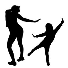 Vector silhouette of family N55