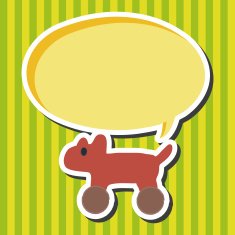 toy dog flat icon elements eps10 N2
