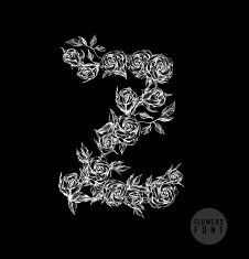 Vector colorful flower font N62