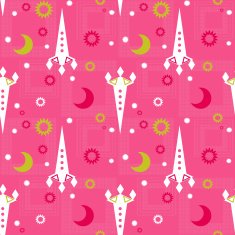 Seamless pattern of space and stars Kid's background