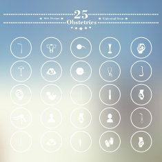 Icons flat is pregnant white soft background N7