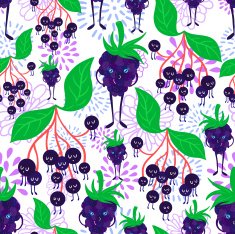 Cartoon fruit pattern N7