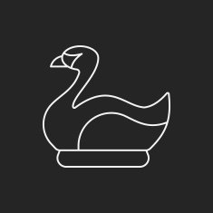 amusement park swan boats line icon N4