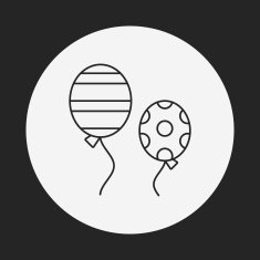 balloon line icon N7