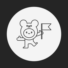 bear costume line icon N4