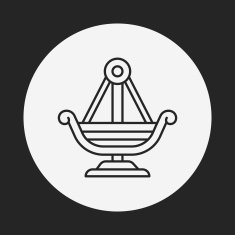 amusement park pirate ship line icon N10