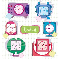 Bright set from clock Illustration
