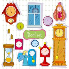 Bright set from clock Illustration N3