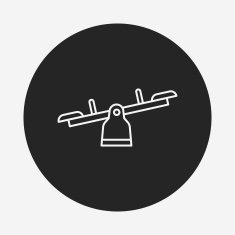 playground seesaw line icon N3