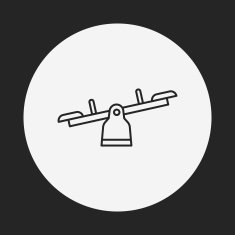 playground seesaw line icon N5