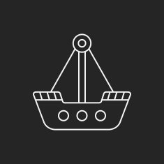 amusement park pirate ship line icon N13