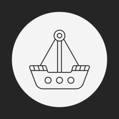 amusement park pirate ship line icon N14