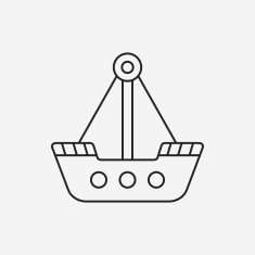 amusement park pirate ship line icon N15