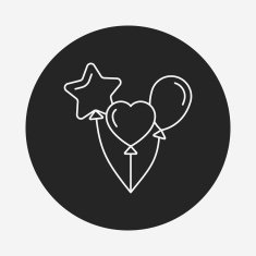 balloon line icon N17