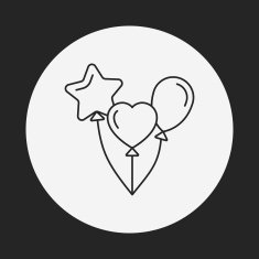 balloon line icon N19