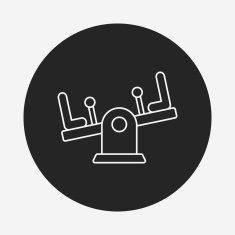 playground seesaw line icon N7