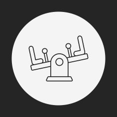 playground seesaw line icon N9