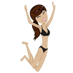 Jumping girl in bikini N2
