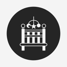 Baby bed icon N7