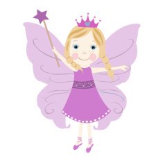 Cute puple fairytale vector