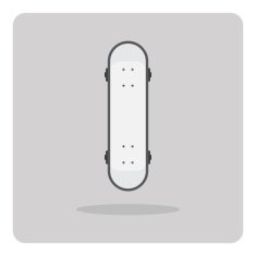 Vector of flat icon skateboard