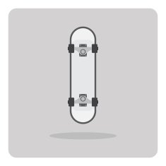 Vector of flat icon skateboard N2