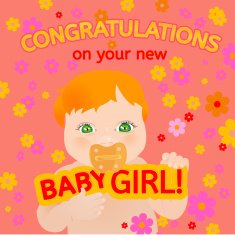 Baby message card