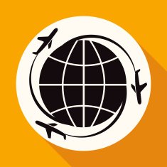 Icon Hand drawn earth on white circle with N2