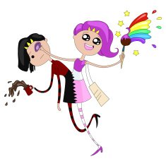Funny siamese twins fairies N4