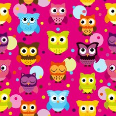 Seamless and Tileable Vector Owl Background Pattern N2