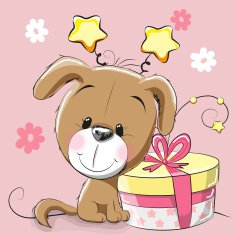 Dog with gift N2