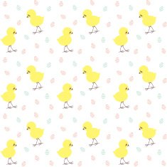 Easter pattern with chicken and eggs