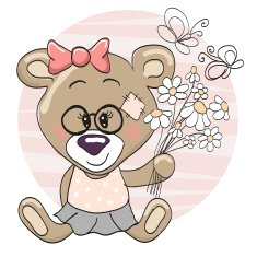 Bear With Flowers N6