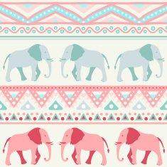Animal seamless vector pattern of elephant N5