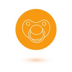 Contour line modern design of pacifier soother Circle icon