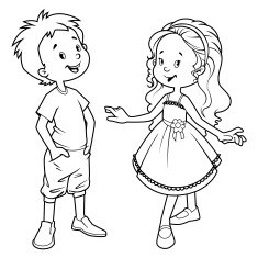 Very cute kids Boy and girl