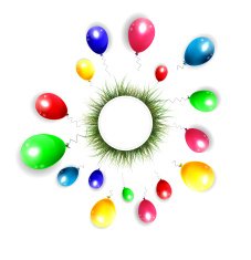 Birthday background with colorful balloons N24