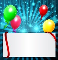 Birthday background with colorful balloons N33