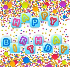 birthday background with colorful confetti N7