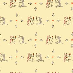 seamless pattern cat and wine