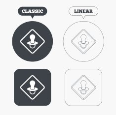 Baby on board sign icon Infant caution symbol N4