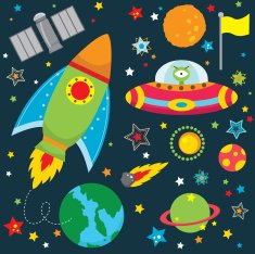 Outer Space Design Elements