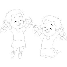 Cute cartoon girls Drawing style N3