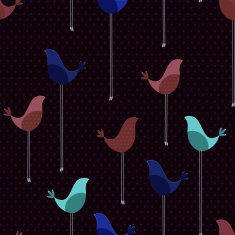 Pretty seamless pattern with birds Lollipops Gift paper