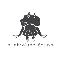 frog with head in form of australian map N2