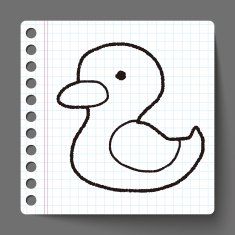 Doodle Yellow Duck N3