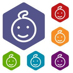 Kid rhombus icons